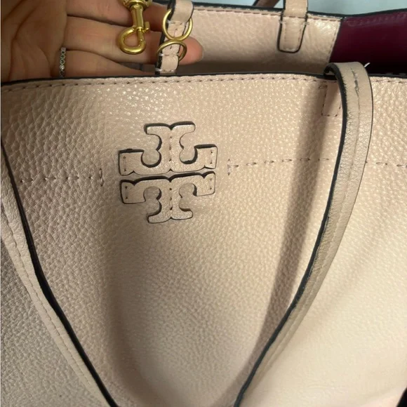 Tory Burch McGraw Pink Leather Tote Bag - Picture 5 of 14